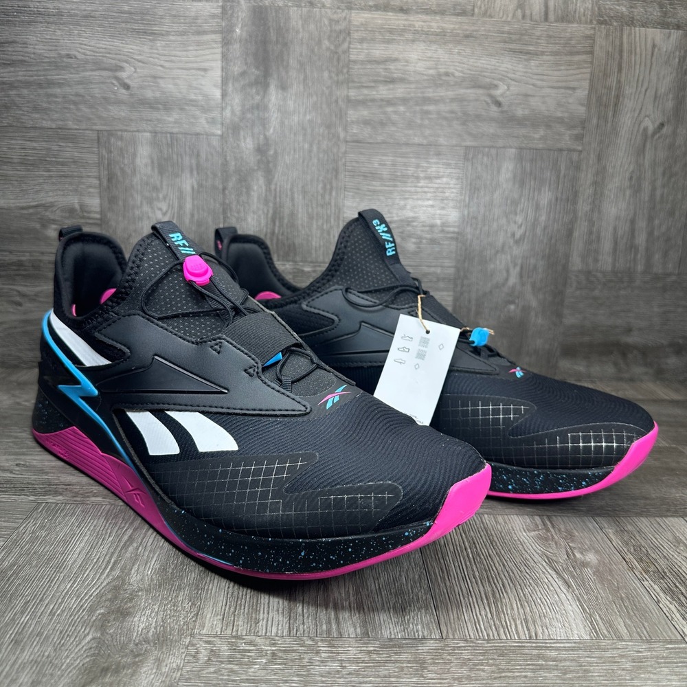 Reebok Nano X3 Froning Mens 13 Black Pink Cyan Training Gym Shoes NEW - Picture 5 of 8